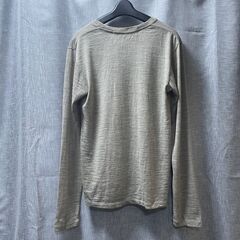 ジョンローレンスサリバン　メンズ　ウールニット　杢グレーベージュの画像