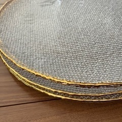 ZARA レリーフゴールドエッジ アンダープレート　4枚セット