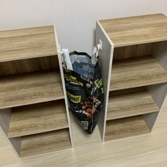 【無料】カラーボックス 3段　2つセット キッチンカウンターの画像