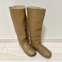 レディース本皮　ロングブーツ　23.5〜24センチ　【サイズ37】の画像