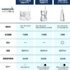 ヤーマン 口腔洗浄器 ウォーターピック  イオン WF11J0101の画像