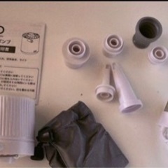 【ジャンク品】レア物 エアーポンプ キャンプ 電動 空気入れ 超軽量の画像