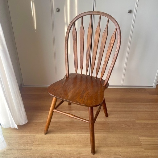 【美品】Shin-Lee 椅子 アメリカ製アンティークチェア Shin Lee(シンリー)のレッドオーク材 ダイニングチェア2脚セット