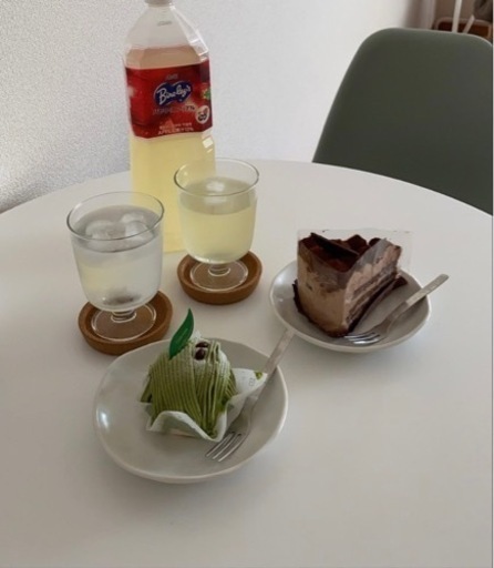 【LOWYA】ダイニングテーブルセット 2人掛け（3点） 丸テーブル コンパクト [幅75]