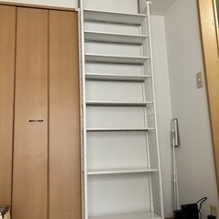お話中✴︎山善　突っ張りフリーラック　ホワイト　