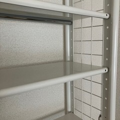 お話中✴︎山善　突っ張りフリーラック　ホワイト　の画像