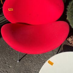 リサイクルショップどりーむ荒田店 No9487 椅子　チェア　おしゃれチェア　赤の画像