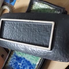 素焼き、長方形、秋刀魚などに、皿、２９ｘ１３の画像