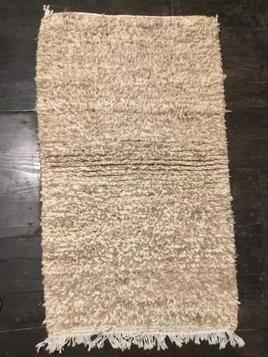 【現状渡し訳あり品】　モロッコ ざっくりラグマット グレー系