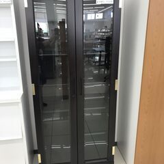 ★ジモティ割あり★  収納棚 ダークブラウン H190×D40.5×W80 クリーニング済み HJ1772