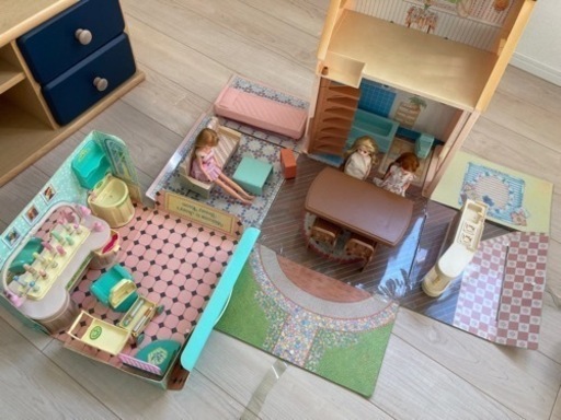 リカちゃんハウス、メイク室、リカちゃん3体セット