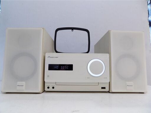 新札幌発 動作品 パイオニア Pioneer CM-35-W CDミニコンポ Bluetooth対応 リモコンあり 2016年製/2219