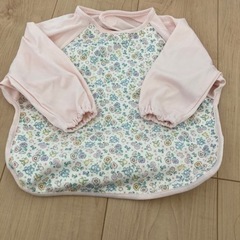 取引中　お食事エプロン　80-90サイズ　ほぼ未使用品　100円の画像