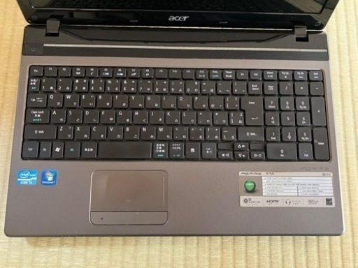☆SSD換装&メモリ増強☆ACER ASPIRE 5750 CORE i5-2410M 2.3GHz