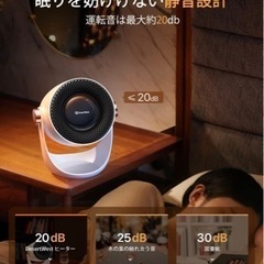 DesertWest セラミックヒーター 超小型 電気ファンヒーター 速暖2秒の画像