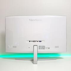 ViewSonic 32インチ ホワイト 大画面湾曲モニター