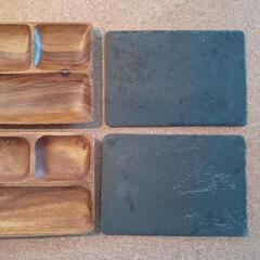 木製と石のプレート