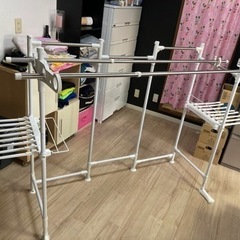 決まりました 室内用物干し(物干し竿2本付)