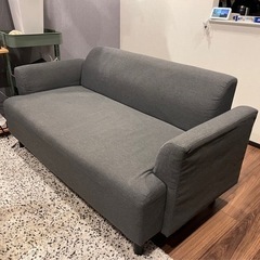 【大幅値下げ！】2人掛けソファ グレー IKEA (12/7まで...