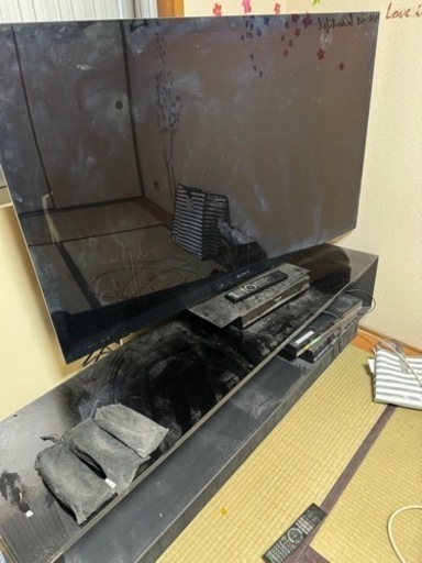 ソニーBRAVIA55型　専用スピーカー台付　3D映画対応