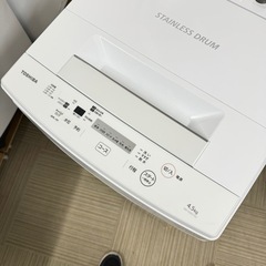 ②【超美品‼️】東芝 2020年製 4.5kg全自動洗濯機 つけおきコース ピュアホワイト♪の画像