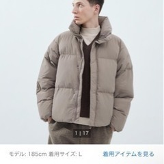 ユニクロ　パデットボリュームジャケット　Mの画像