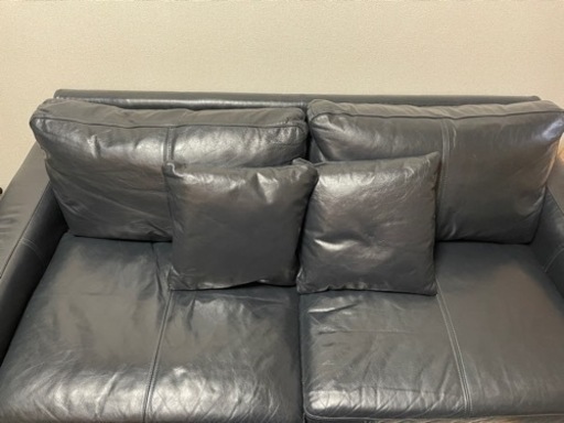 【本日で掲載終了】本革3Pソファ 横幅180cm カバーリング仕様　お掃除ロボット対応可