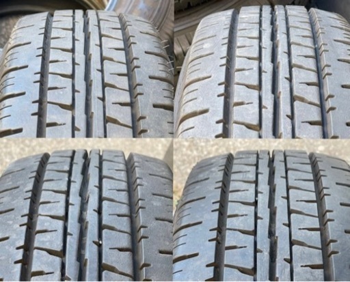 はめ替え工賃込み！ダンロップ195/80R15 107/105L LT 山あり中古4本セット！21年22年製！ハイエース、キャラバン