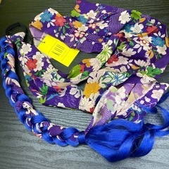 【新品】#5 ヘアゴム　エクステ　着物  ヘアアクセ　髪飾り　成人式　振袖　和装の画像