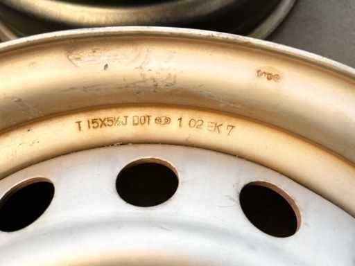 H1229-1)100系ハイエース！5.5J-15+29 139.7/6H中古4本セット！旧車スチール4本セット！希少サイズ！