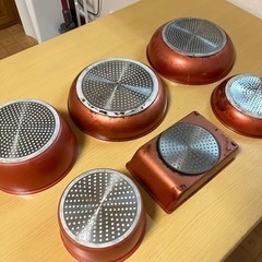 【お譲り先決定致しました】ダイヤモンドコートフライパン6点の画像