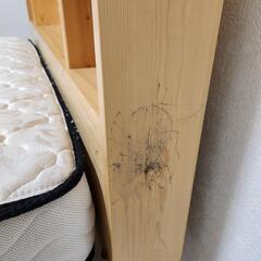 ダブルベッド　マットレス付きの画像