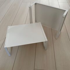 山崎実業(Yamazaki) 戸棚下 収納ラック ホワイト 2個セット