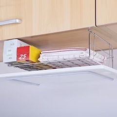 まな板ラック　【ニトリ】吊り戸棚バスケット(ビアンコ)の画像