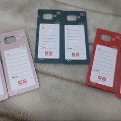 【まだ受付中・送付可能】非売品未使用品 UNIQLO Holiday Gift ホリデーギフト用 メッセージタグ 3種6つセット 早い者勝ちです✨✨の画像