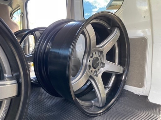 ワーク　エモーション　T5R2P 18×10.0J+35  Aディスク　リムは特注ブラックアルマイトリム