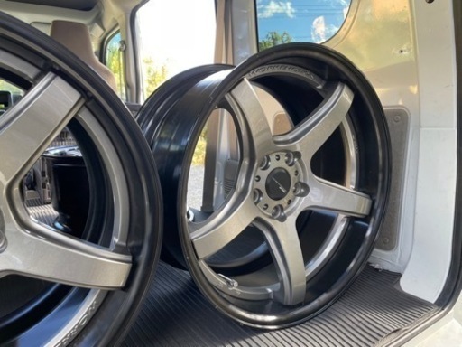 ワーク　エモーション　T5R2P 18×10.0J+35  Aディスク　リムは特注ブラックアルマイトリム