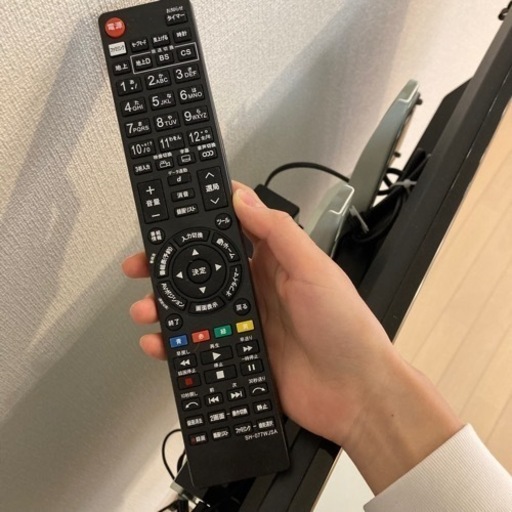 壁寄せテレビ台・SHARP AQUOS32型 ・クロームキャスト・相互性リモコン・録画用はHDD