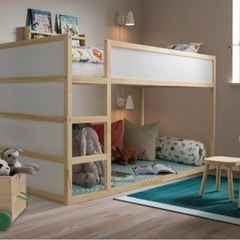 IKEA 2段ベッド　テント付　キューラの画像