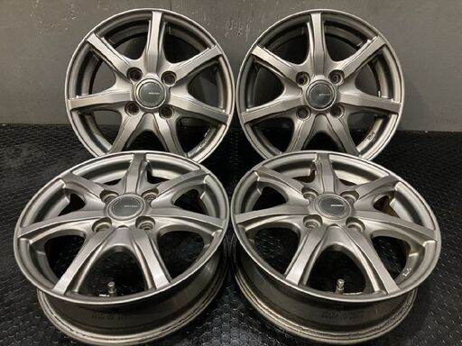 YFC MiLLOUS ミルアス 社外ホイール 13インチ 4本 4J4HPCD100+42 ライフ ムーヴ等　(VHH393)