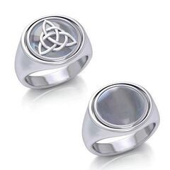 PS: Celtic Triquetra Flip Ring T...