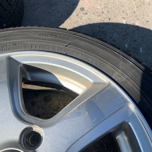 155/65R14スタッドレスアルミホイル4本中古品
