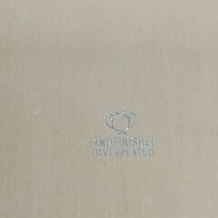 銀仕上げの大きめプレート　直径30cmの画像