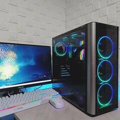 【ゲーミングPC】デスクトップパソコン／LED RGB 光る／黒...
