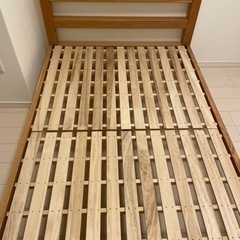 【美品】無印良品　MUJI オーク材ベッドフレーム セミダブルの画像
