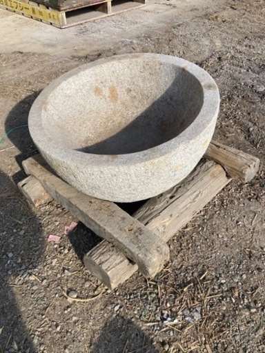 石うす 庭石 メダカ鉢 ガーデニング 古民具 古道具