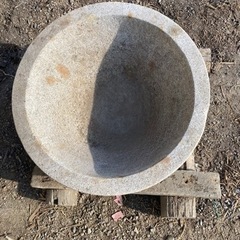 石うす 庭石 メダカ鉢 ガーデニング 古民具 古道具の画像