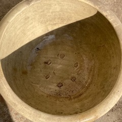 水鉢 丸鉢 睡蓮鉢 メダカ鉢 鉢 火鉢 手炙り 植木鉢 陶器 茶道具 炭道具 骨董 古美術 瀬戸焼 の画像