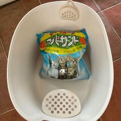 リッチェル 猫用トイレ本体 ラプレ 壁高ネコトイレ ホワイトの画像