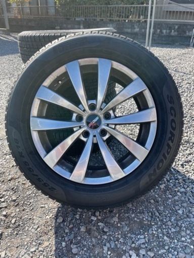 【お取引先決定】【中古スタッドレスタイヤホイル付き4本】2014年製造　255/55 R18